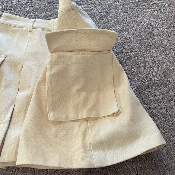 English Factory Flap Pocket Mini Cargo Skort, Beige, Size Small, NWOT, Utility - Picture 13 of 14